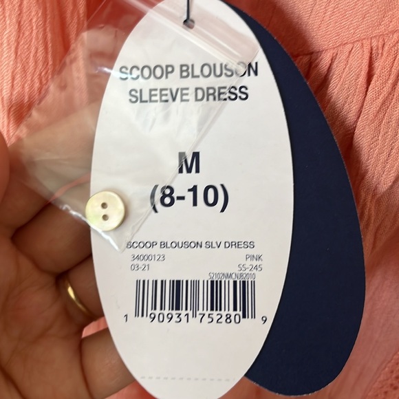 Scoop Prairie Blouson Sleeve Babydoll Shift Dress - Picture 6 of 6